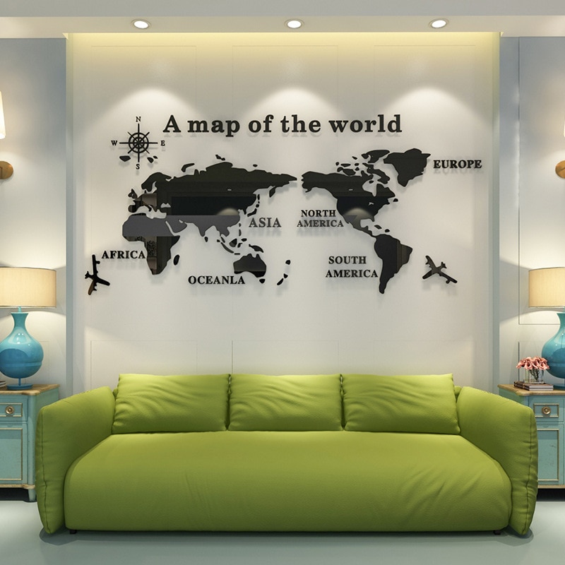 World Map DIY 3D ũ  ƼĿ   Living  ..